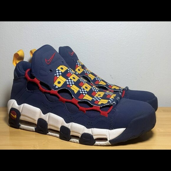 Size 12 - Nike Air More Money‎ Nautical Redux AR5396-400 Midnight Navy Men's